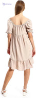 JAMILA Women's Self-Stitched Square Collar Tiered Tunic - Safqqa Egypt