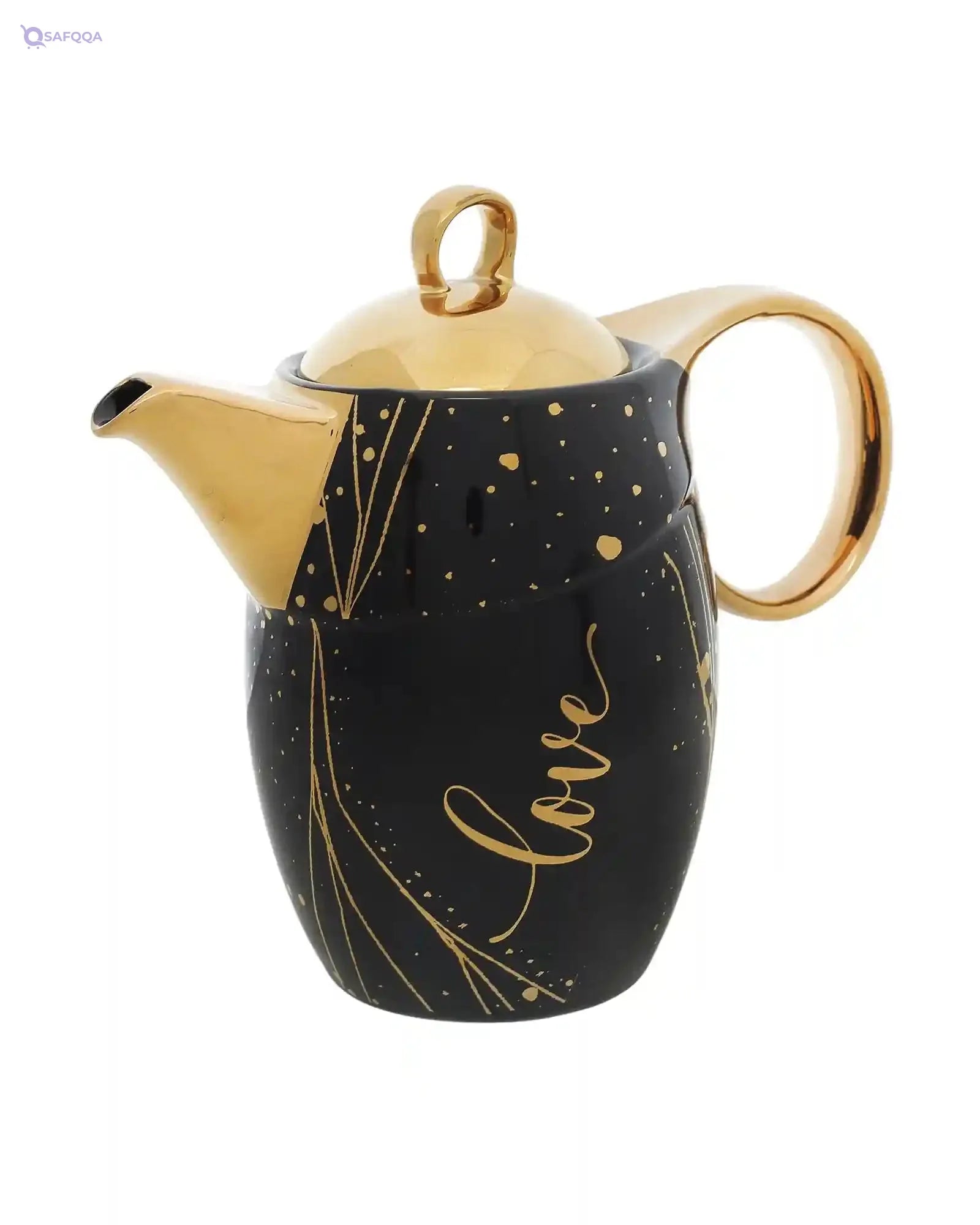 Oxford TJ0014 Tea Set 23-Pieces, Black/Gold - Safqqa Egypt