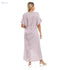 JAMILA Dress for  Women Plus Size Long Short Sleeves Striped Designed specifically to flatter fuller figures. - Safqqa