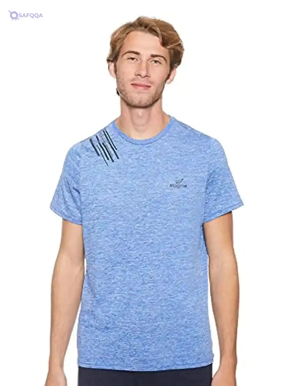 Magma Chest-Logo Round-Neck Short-Sleeve Regular Fit T-shirt for Men - Safqqa Egypt