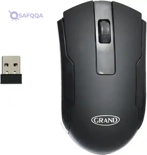 Generic GRAND X7800 Gaming Mouse Mute Wireless With Power Save And Elegant Appearance Efficient For Computer 3V 12 mA - Black - Safqqa
