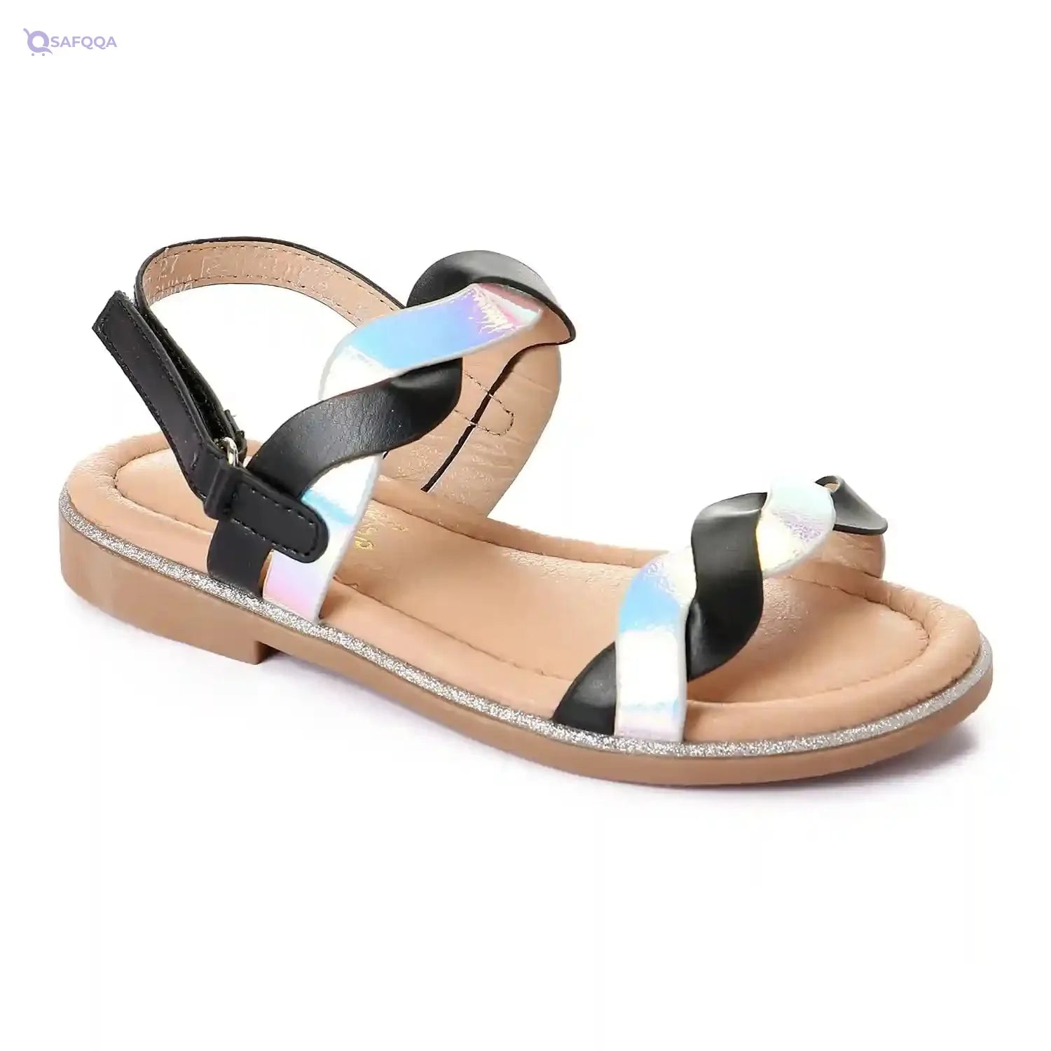 grinta girls RH256-BLACK Flat Sandal - Safqqa Egypt