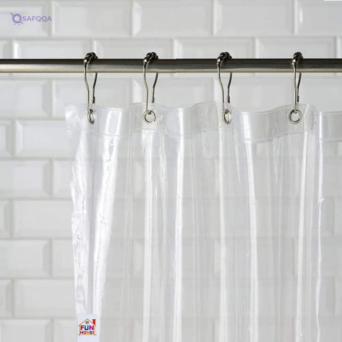 Fun Homes Plain Curtain Transparent - Safqqa