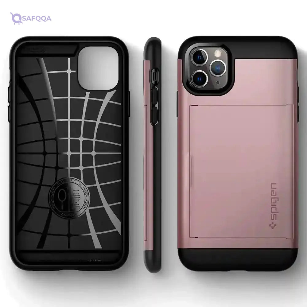 Spigen 077cs27445 slim armor cs back cover for iphone 11 pro mobile phone - rose gold-5.8 inches - Safqqa Egypt