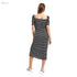 JAMILA Women Striped Casual Dress With Side Slits DRESS - Safqqa Egypt