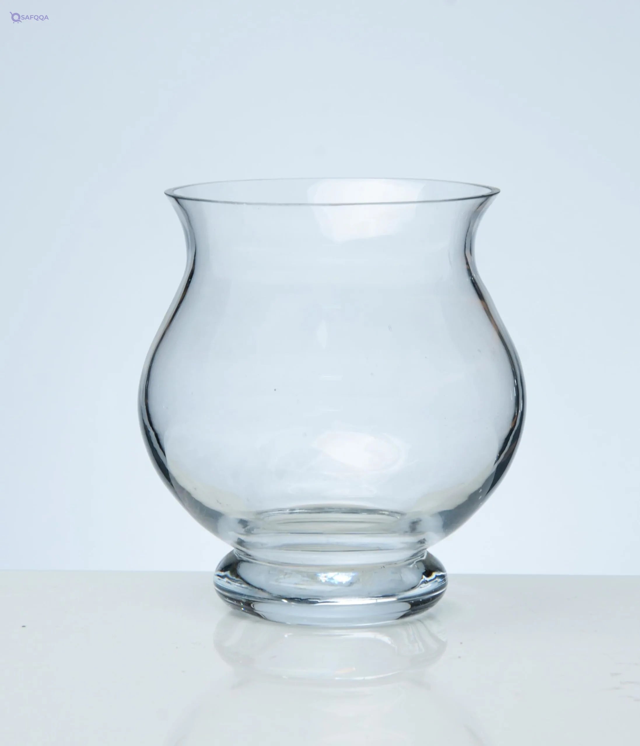 Servewell Harmony Clear Glass Flower Vase – Elegant Home Decor - Safqqa