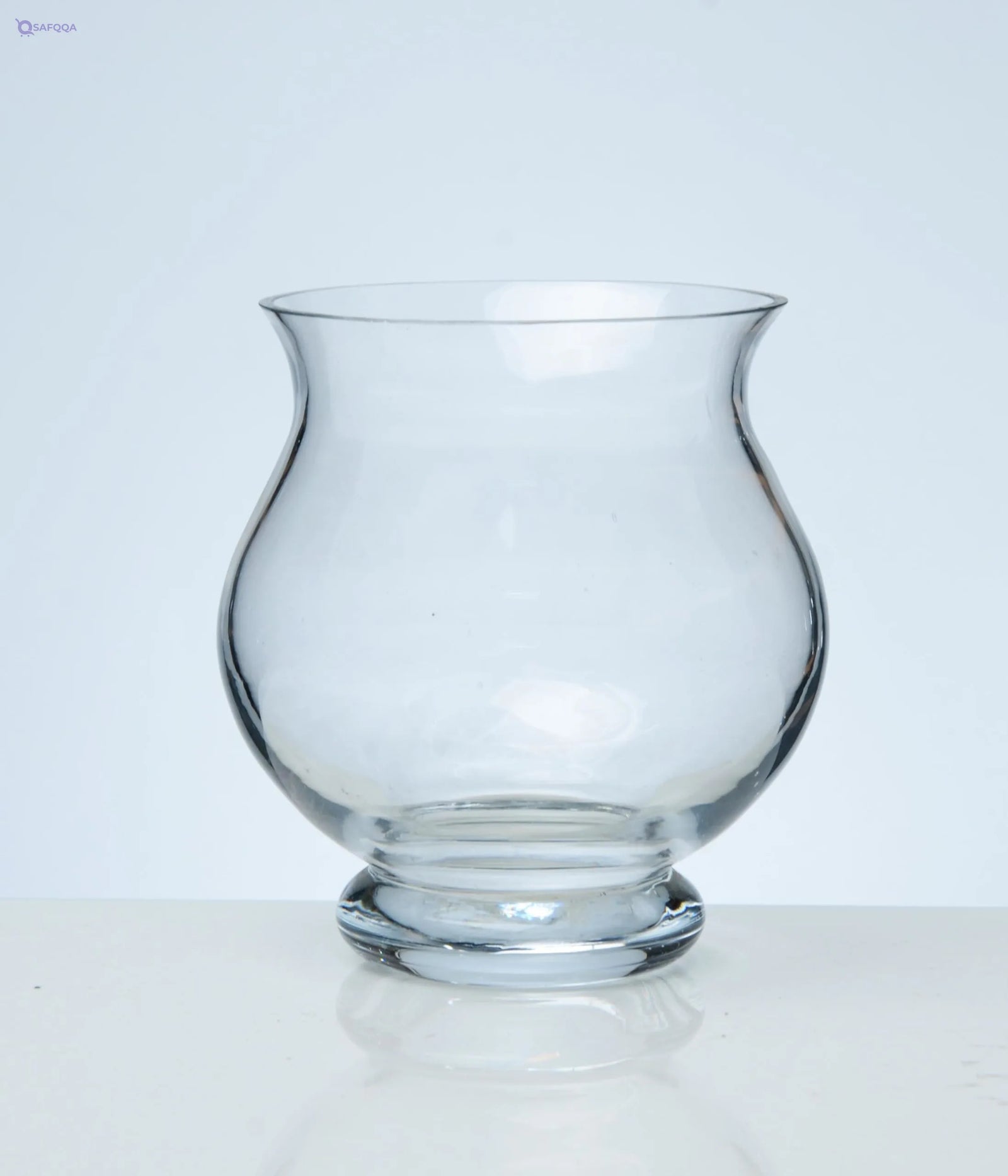 Servewell Harmony Clear Glass Flower Vase – Elegant Home Decor - Safqqa