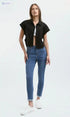 Ravin Womens Light Vintage Blue Solid Skinny Jeans Pants - Safqqa Egypt