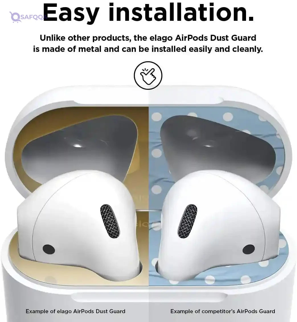 Elago Dust Guard for 2nd Generation Apple Airpods 2 Sets Gold - Safqqa Egypt