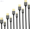 KabelDirekt – Micro USB Cable (USB 2.0, Synch & Charge Cable, nylon) PRO Series, Pack of 5 Cables, 1.5 Meters - Safqqa