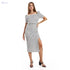 JAMILA Striped Casual Dress With Side Slits For Women,Durable stitching for long-lasting wear. - Safqqa
