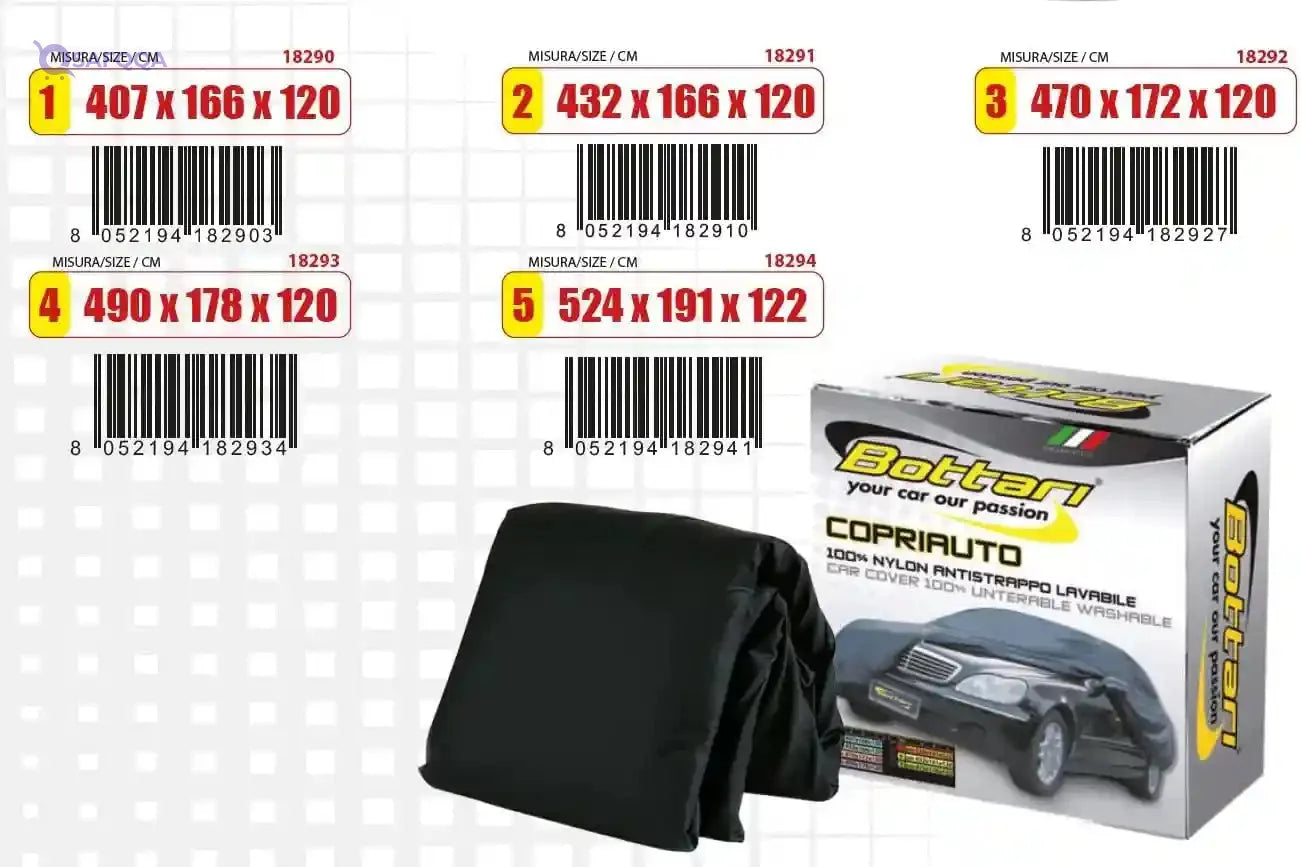 Bottari Car Cover, Nylon, Size 1-Blue - Safqqa Egypt