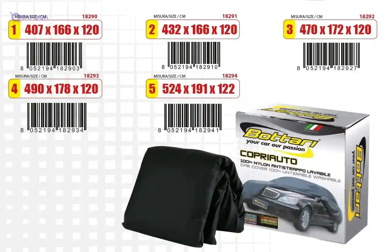 Bottari Car Cover, Nylon, Size 1-Blue - Safqqa Egypt