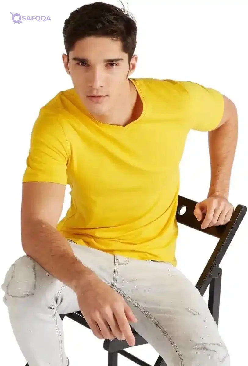 Splash mens 3517154 VNECK SOLID T-Shirt (pack of 1) - Safqqa Egypt