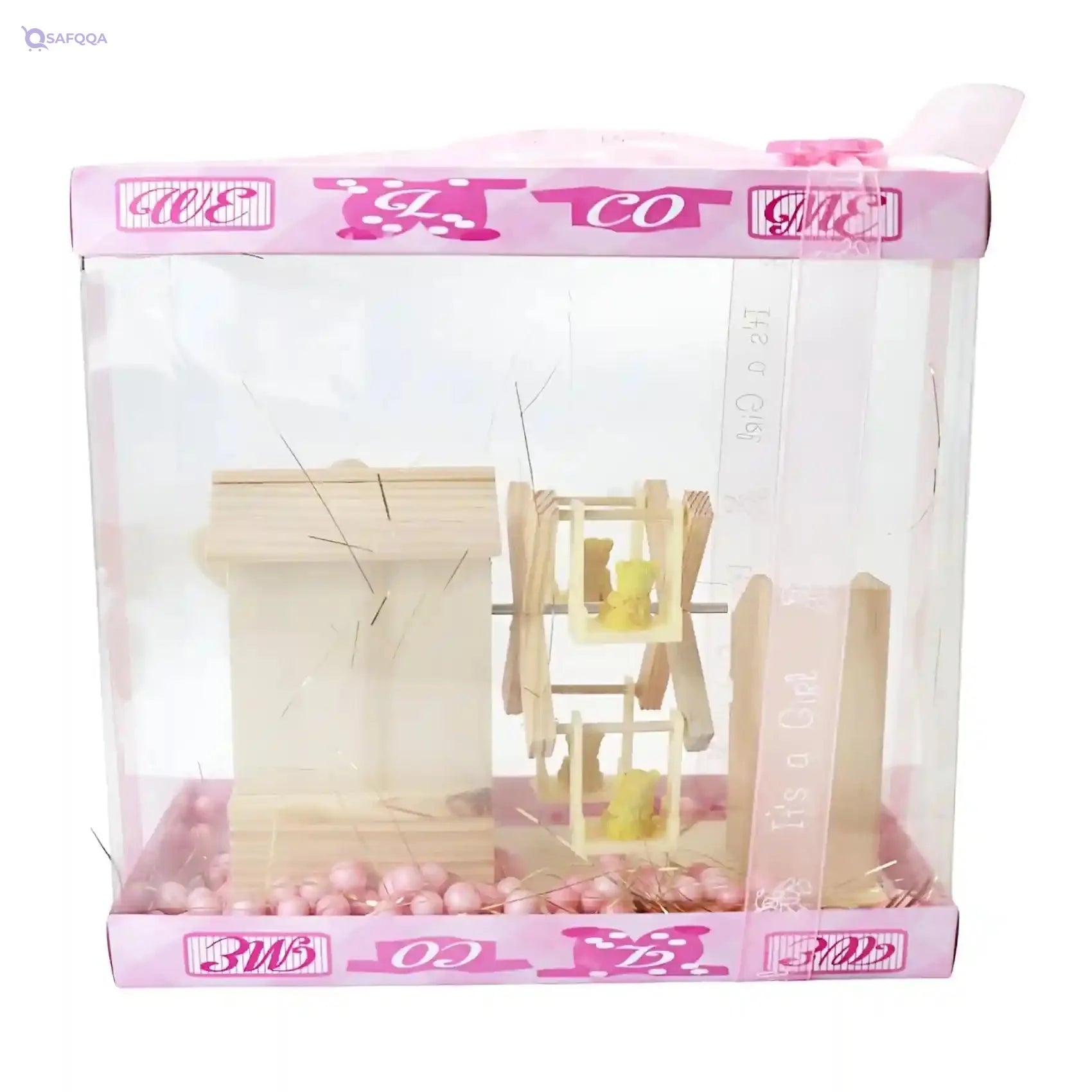 Welcome Baby Gift Set For Baby Shower Shape Farm With Sound For Girls-Pink - Safqqa