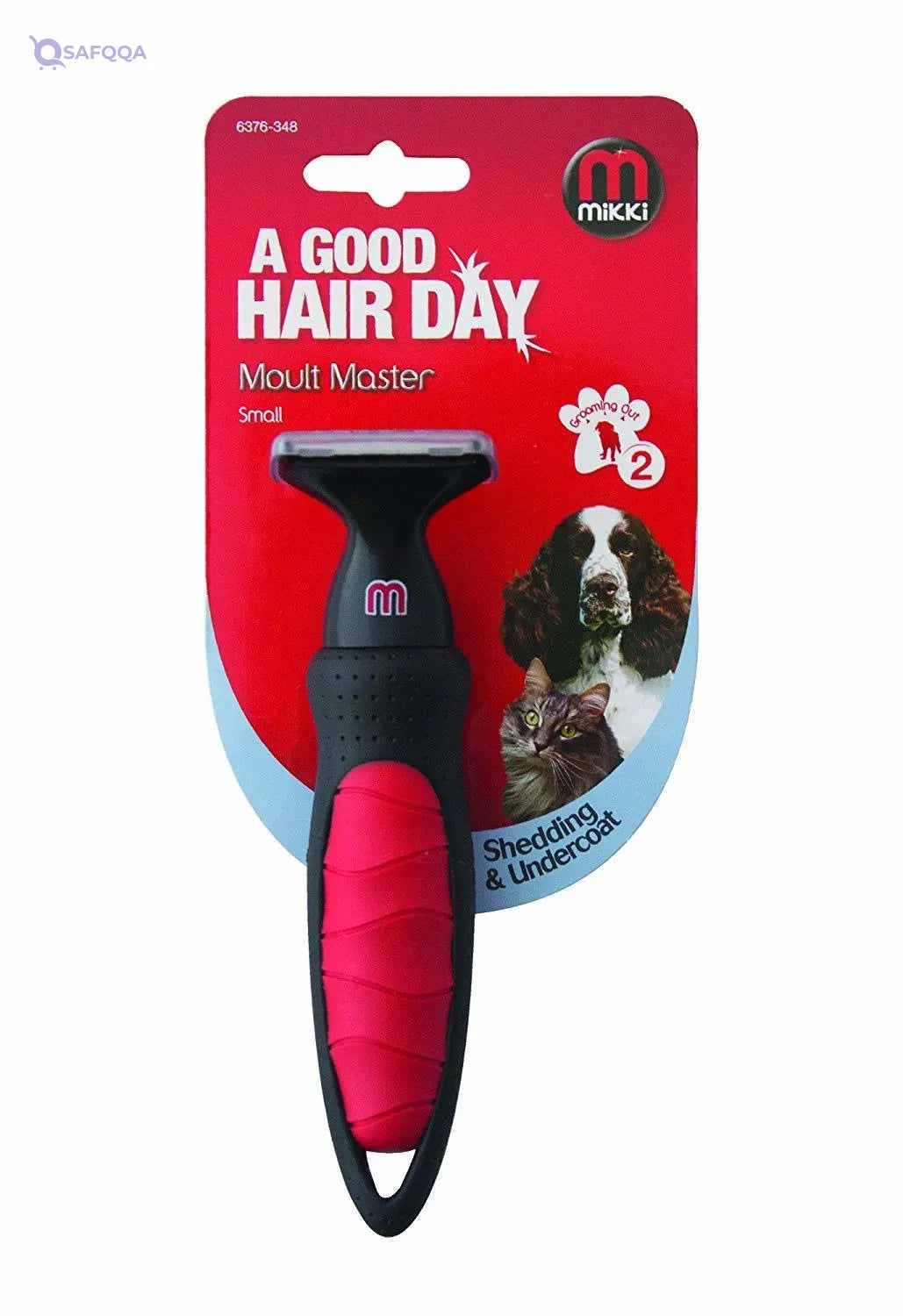 Mikki Dog, Cat, Puppy Grooming Shedding Tool Moult Master Brush Blade Gentle on skin and coat - Safqqa