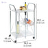 WENKO 3 Tier, Rolling Organizer, Storage Wheels, Metal cart, White - Safqqa