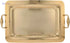 Almarjan Stainless Steel Serving Tray Gold -54.8L x 7.6W x 36.4H centimeters-Open Box - Safqqa