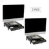 Mind Reader IMAC Monitor Stand and Desk Organizer with 3 Draws for Storage, 2-Pack, Black - Safqqa