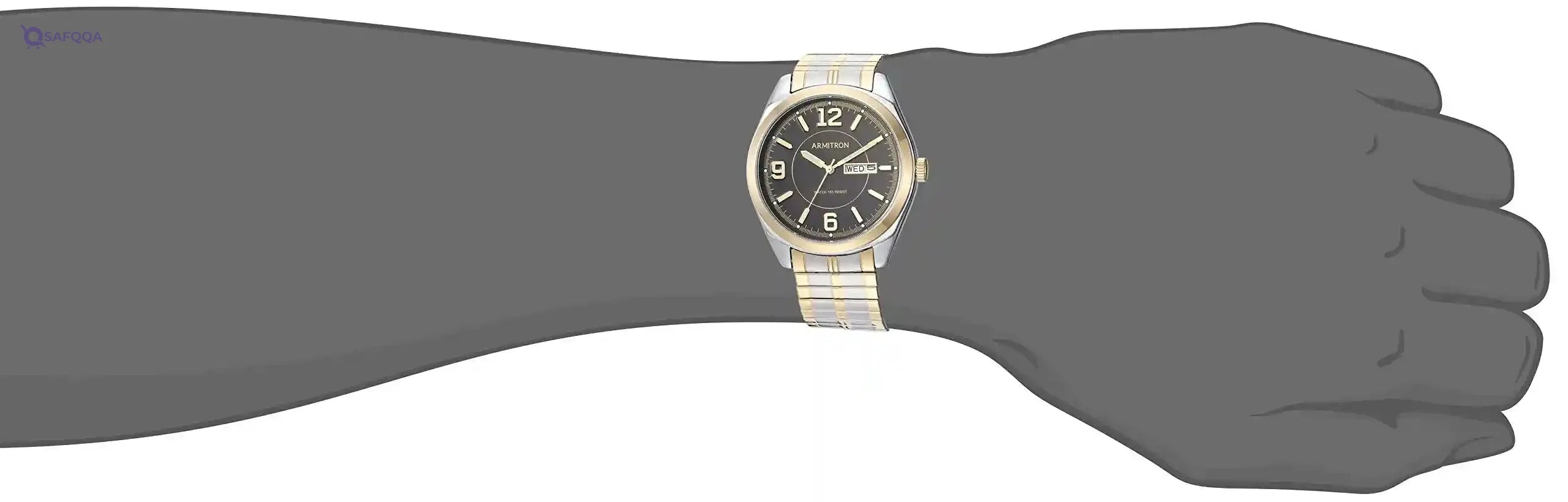 Armitron Men's 20/4591BKTT Day/Date Function Two-Tone Expansion Band Watch - Safqqa