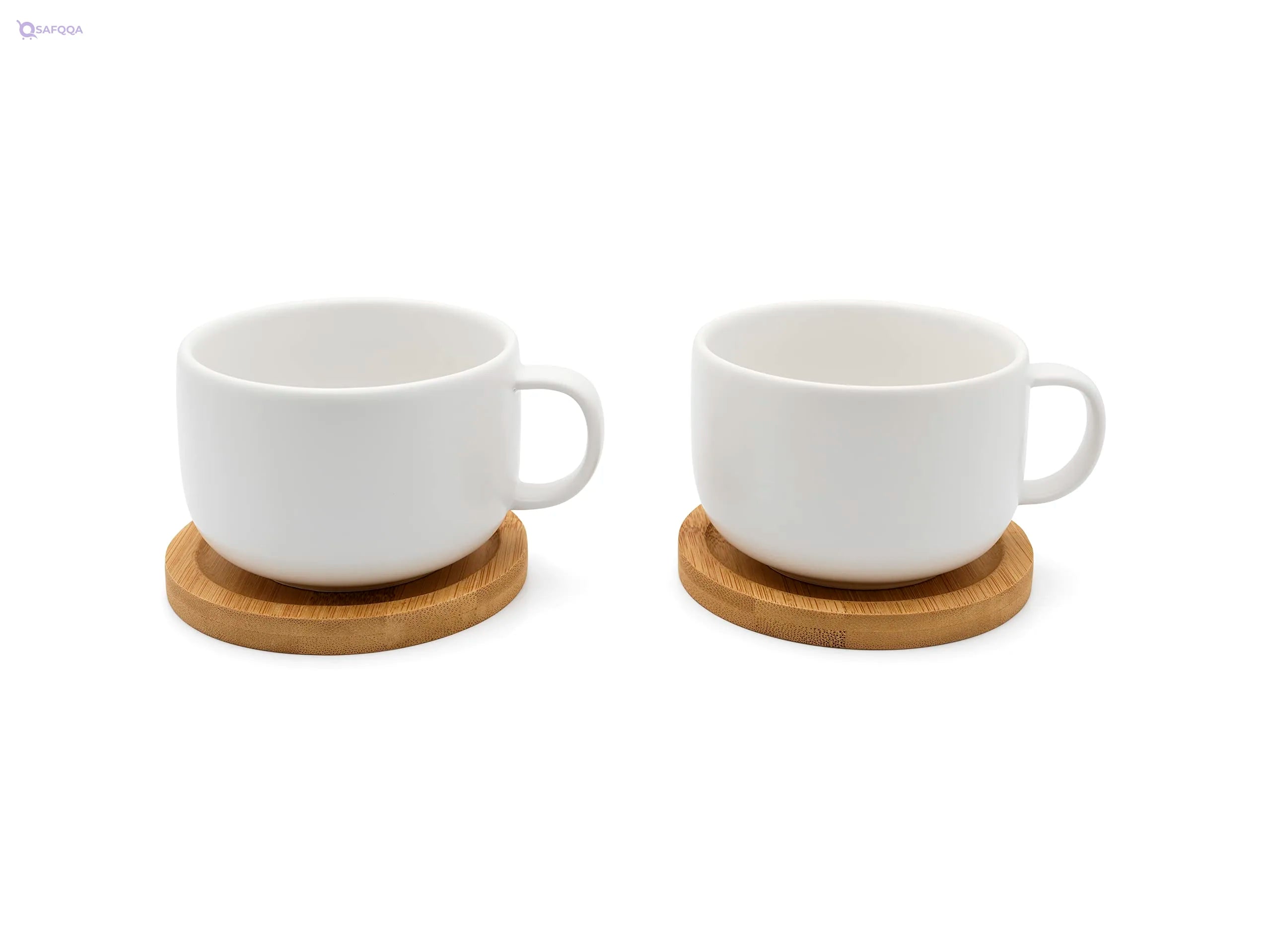 Bredemeijer Tea Cup, 250 ml, White, Set of 2 - Safqqa