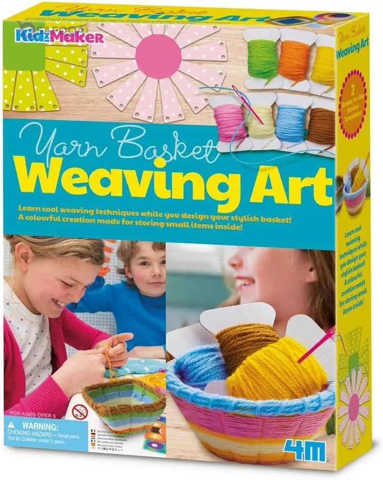 4M KidzMaker/Yarn Basket Weaving Art - Safqqa