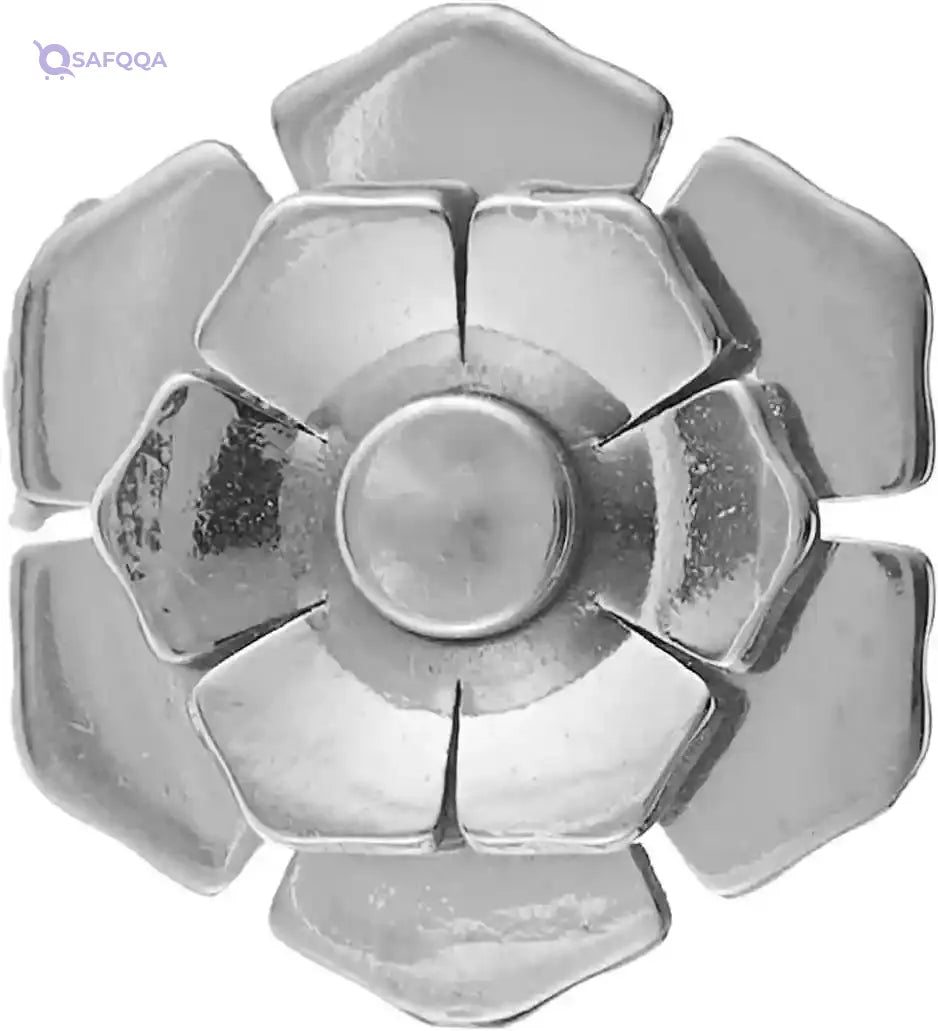 Guess Stainless Steel Flower Shaped Stud Earrings for Women - Silver - Safqqa