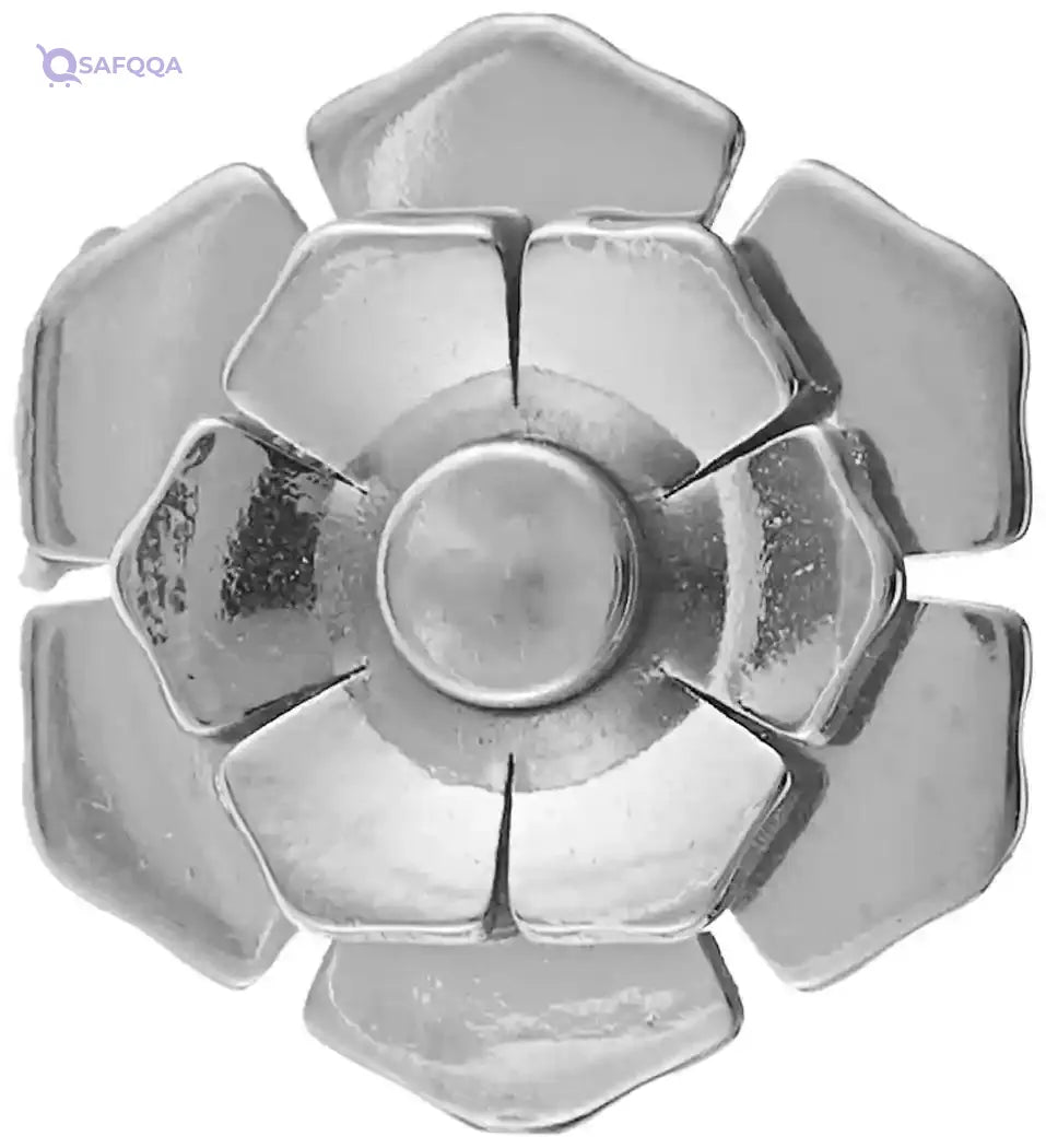 Guess Stainless Steel Flower Shaped Stud Earrings for Women - Silver - Safqqa