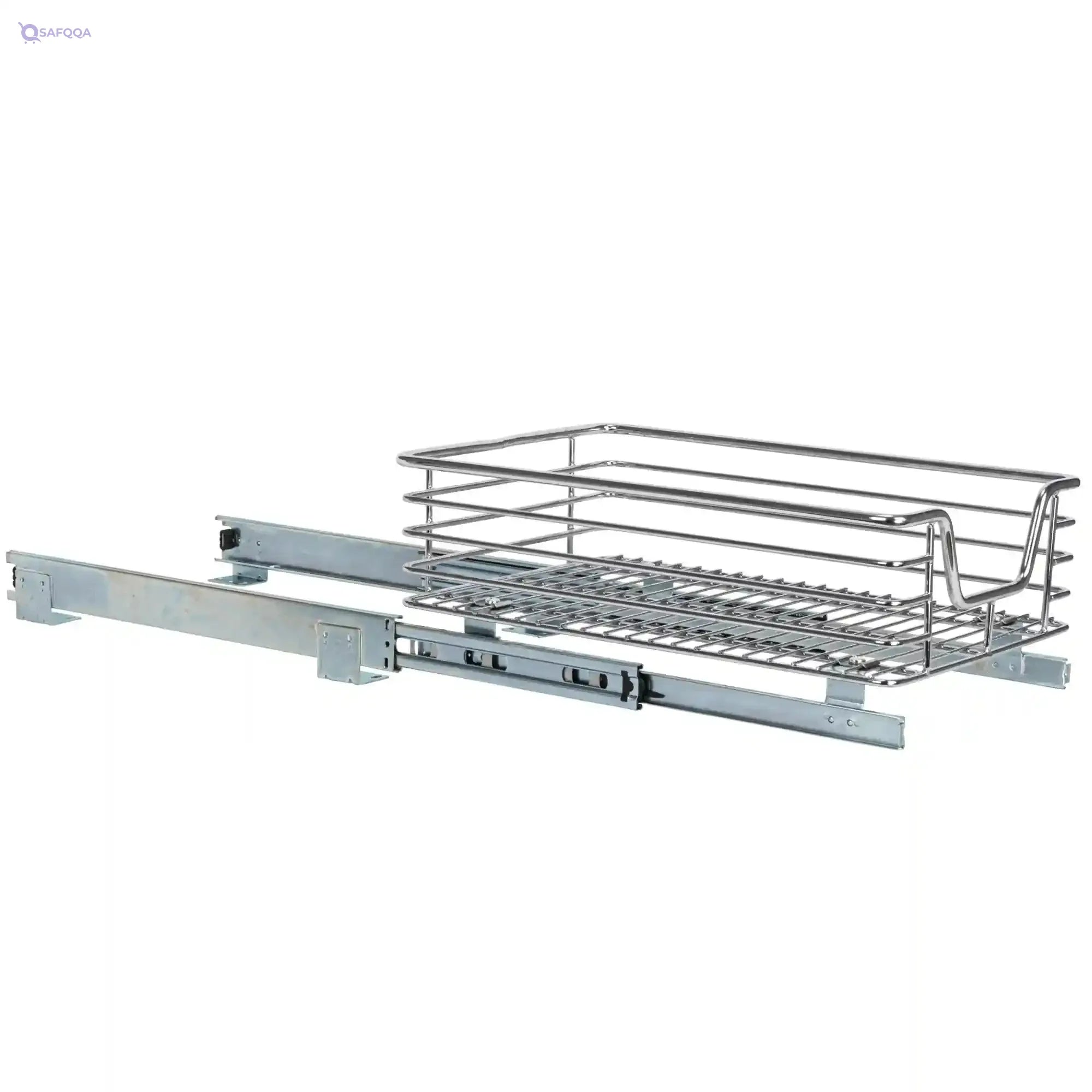 Household Essentials C1217-1 Glidez Sliding Organizer - Pull Out Cabinet Shelf - Chrome - 11.5 Inches Wide - Safqqa