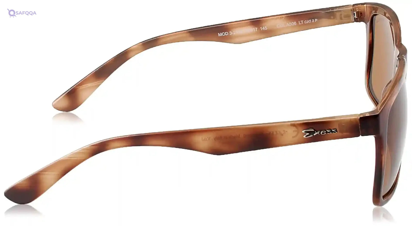 Exess Mens Exess Rectangular Brown Polarized Casual Sunglasses Sunglasses - Safqqa