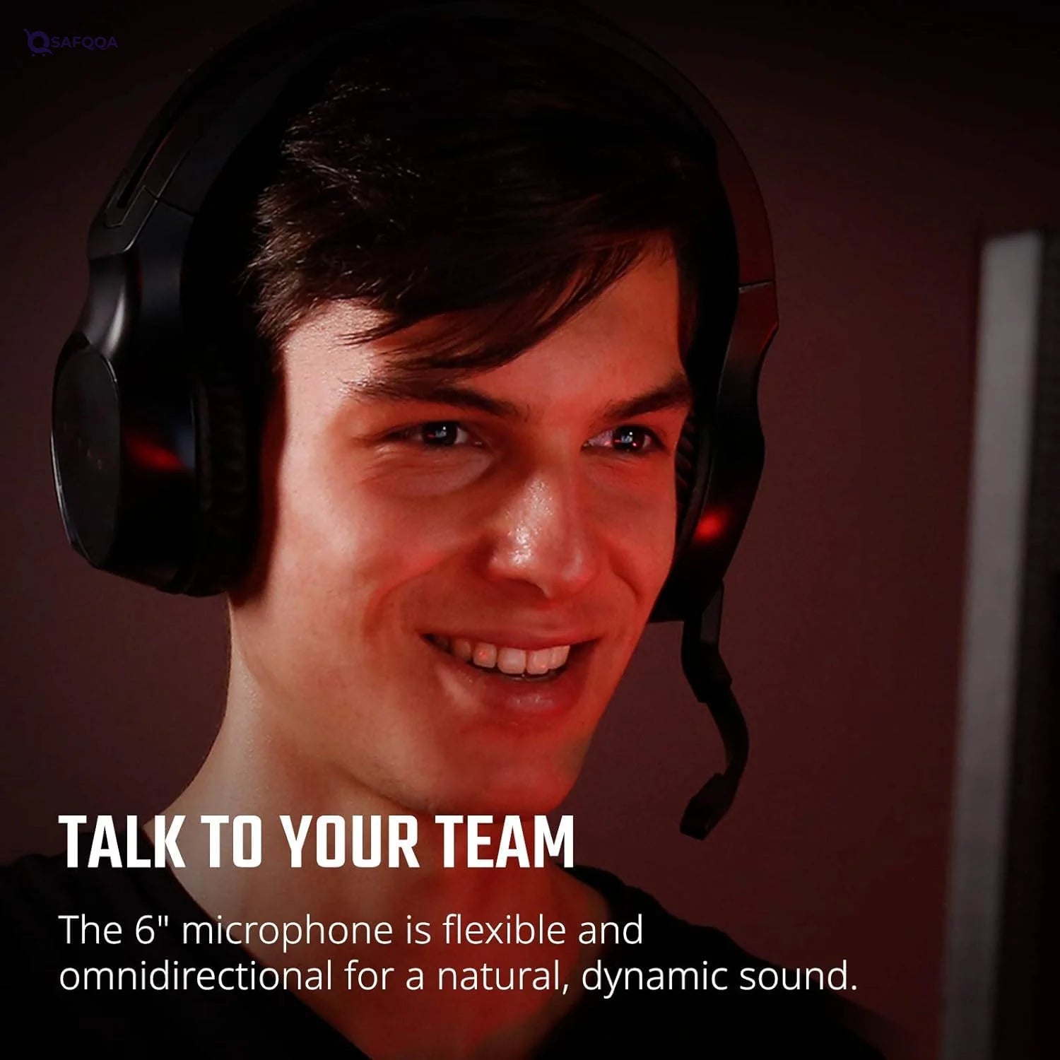 acer Gaming Headset with Flexible Omnidirectional Mic, Adjustable Headband, Black NHW820 - Safqqa