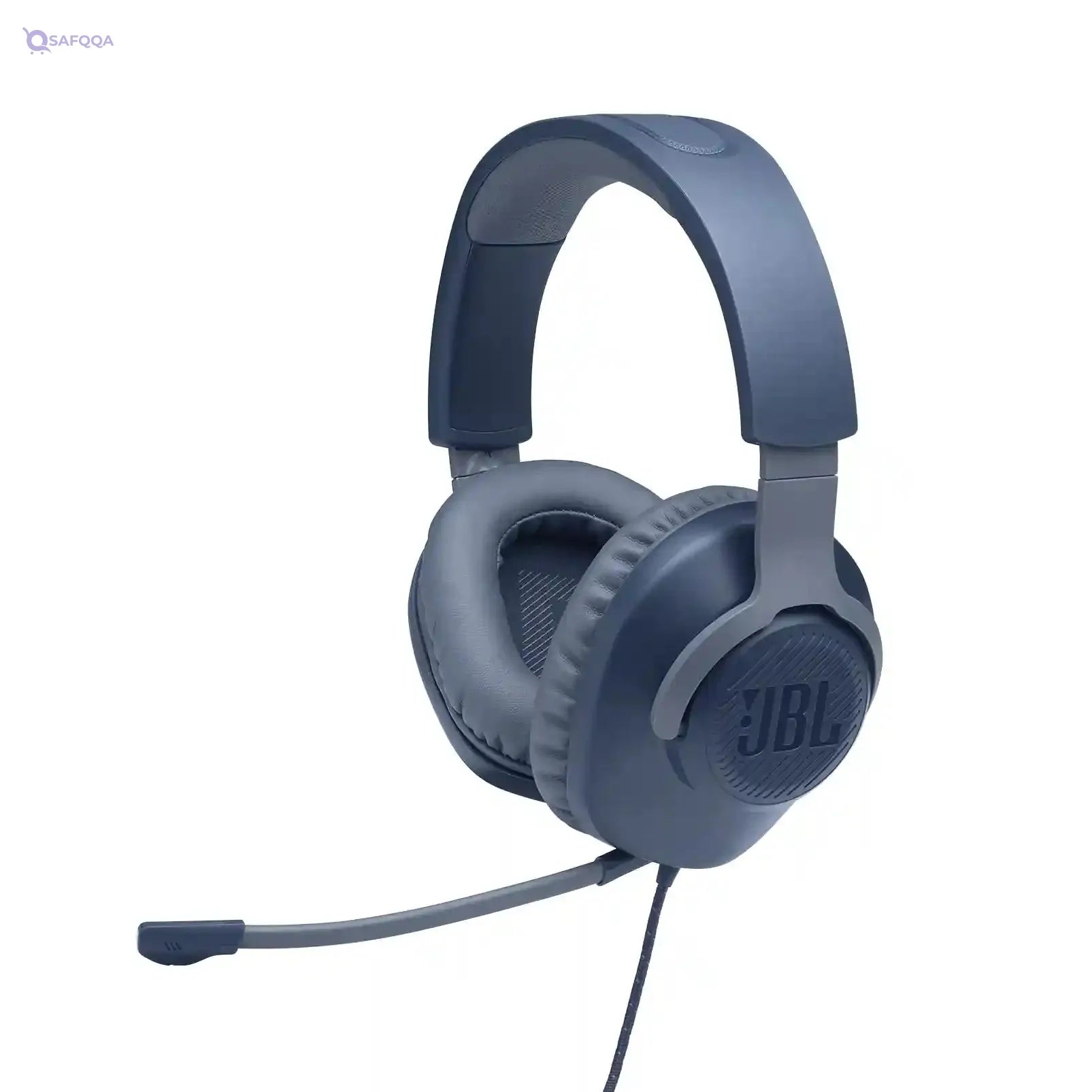 JBL Quantum 100 Wired Over-Ear Gaming Headset With A Detachable Voice-Focus Boom Mic, Quantumsound Signature, Lightweight Headband, Memory Foam Ear Cushion, Pc And Gaming Console Compatible - Blue - Safqqa