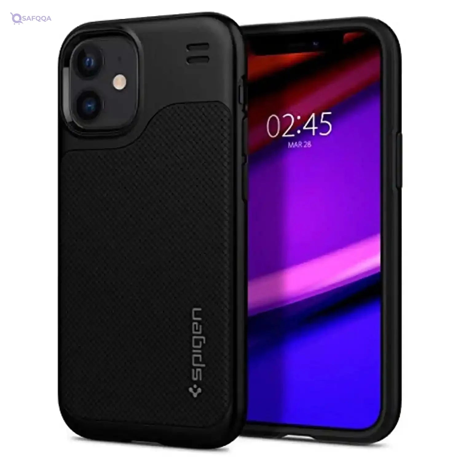 Spigen Hybrid NX Case Designed for iPhone 12 Mini (2020) - Matte Black - Safqqa Egypt