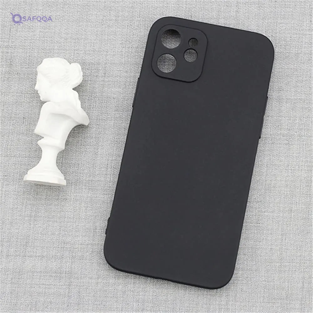 GXFCZD Case for iPhone 12, 6.1-Inch, Silky-Soft Touch, Full-Body Protective Case, Shockproof Cover with Microfiber Lining. - Safqqa