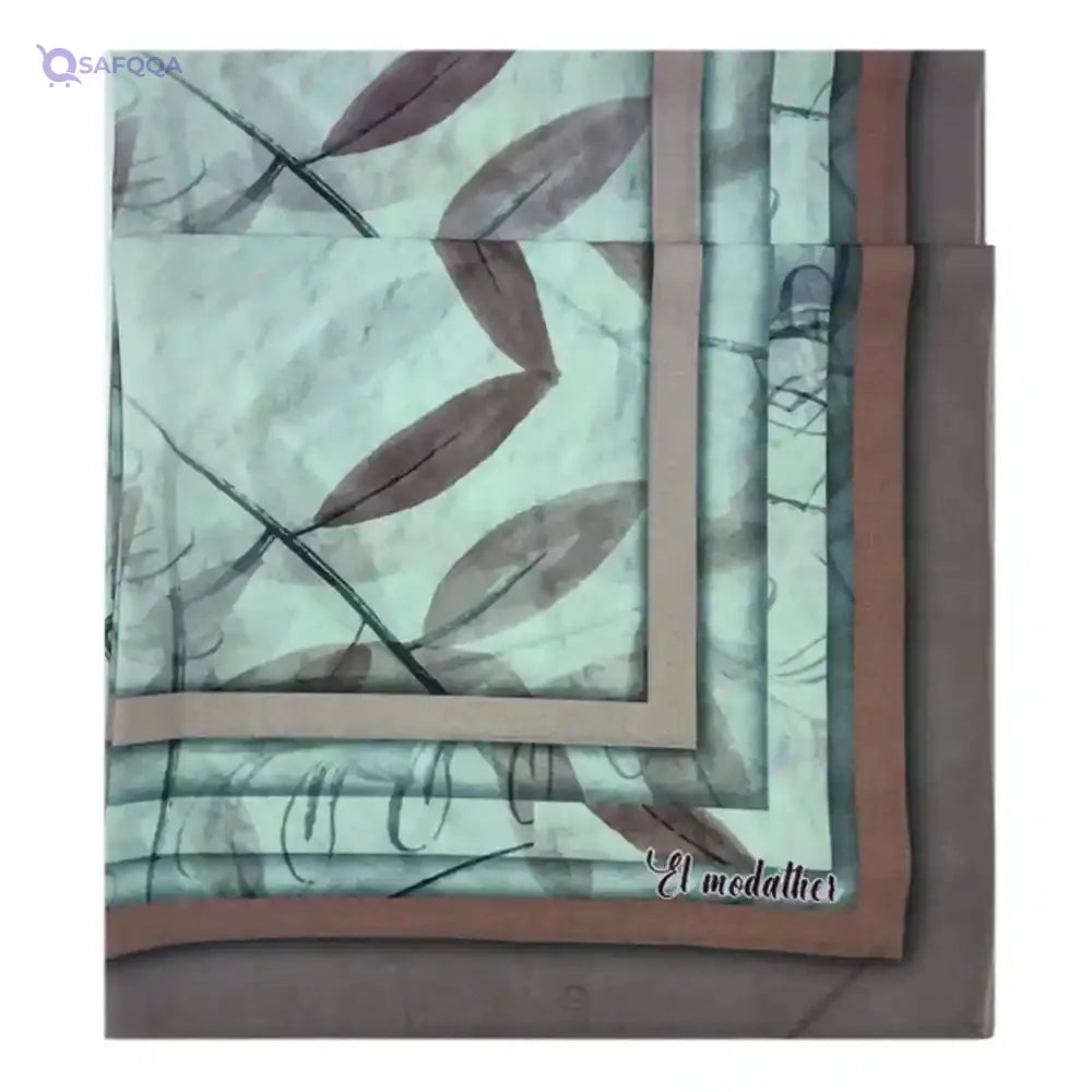 EL Modather Chiffon Crepe Scarf for women 195 * 70cm-Multicolor - Safqqa Egypt