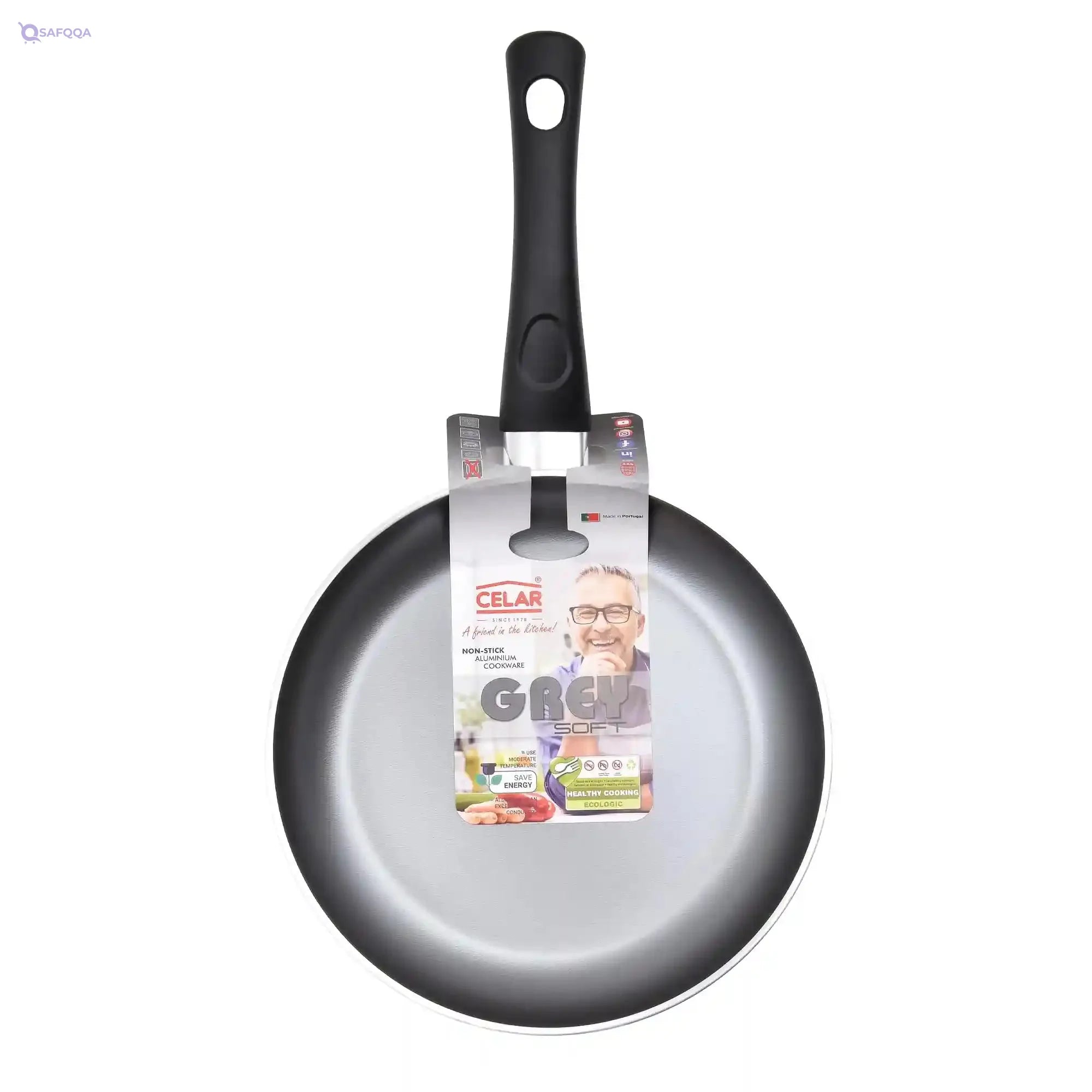 Celar Aluminum Frypan with Bakelite Soft-Touch Handle – 28 cm, Non-Stick - Safqqa