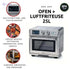 Ariete Airy Fryer 2-In-1, 25L Toaster Oven + 7L Air Fryer, Oven Toaster Grill With Large Capacity, Rotisserie Function, Silver - Safqqa