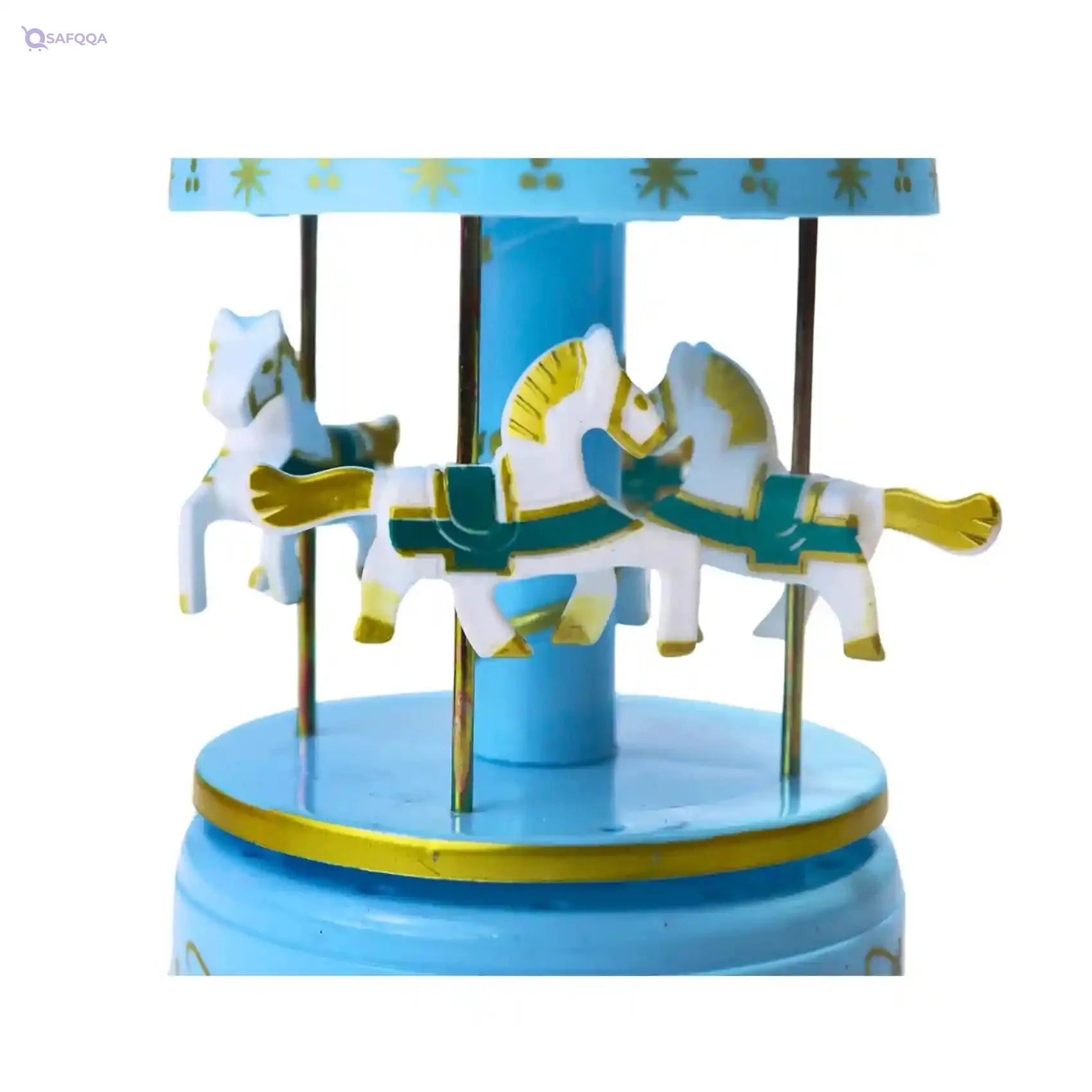 Welcome Baby Gift Set For Baby Shower Shape Horse With Sound For Boys-Baby Blue - Safqqa