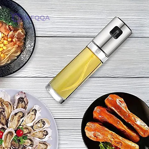 Stainless Steel Olive Oil Sprayer Kitchen Oil Spray Bottle Pump Leak-proof Drops Oil Dispenser BBQ Cooking Tools - Safqqa