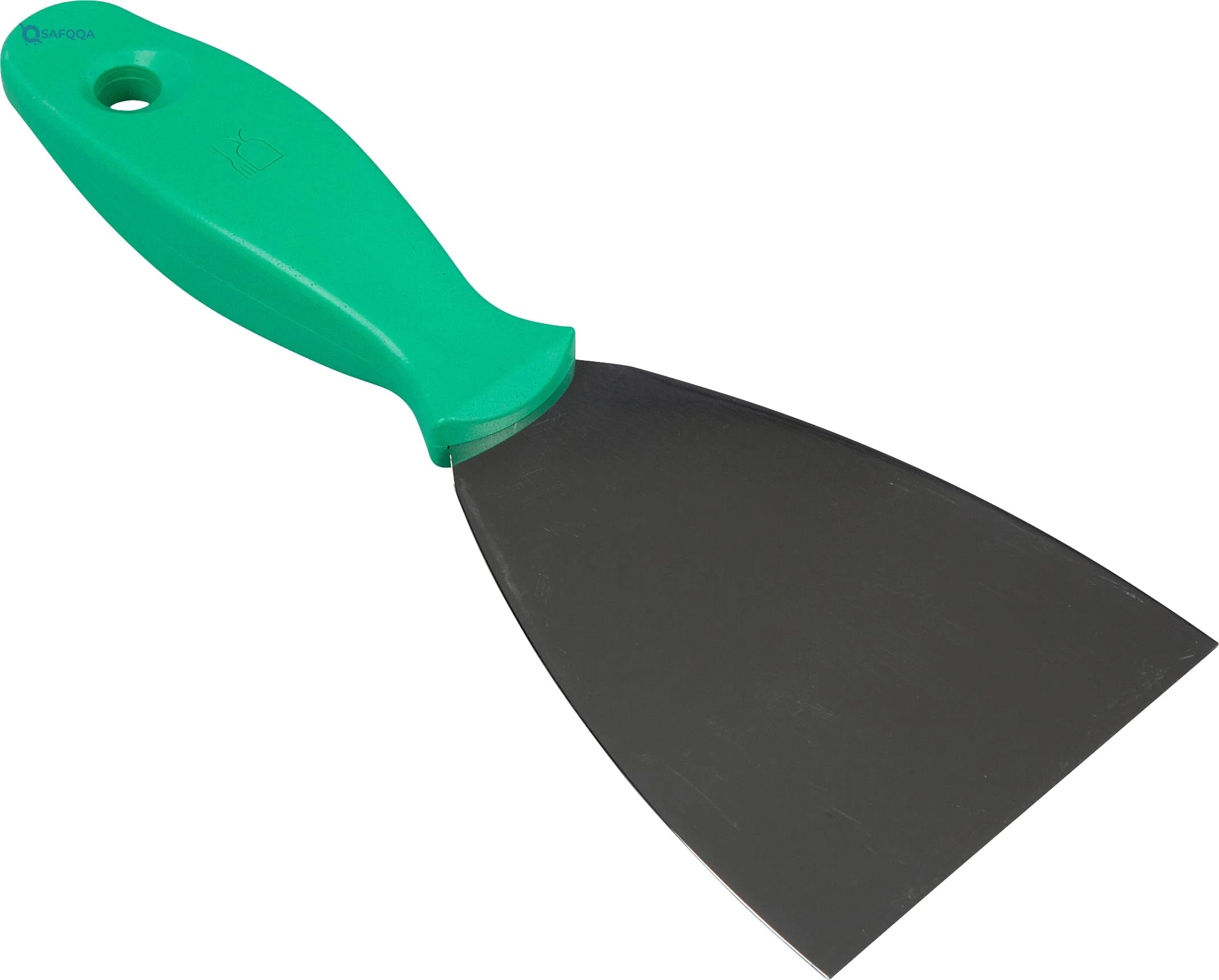 Maya Stainless Steel Spatula with PP Hadle Metal Detectable and X Ray ( 80 x 240 mm ) Green 78082 - Safqqa