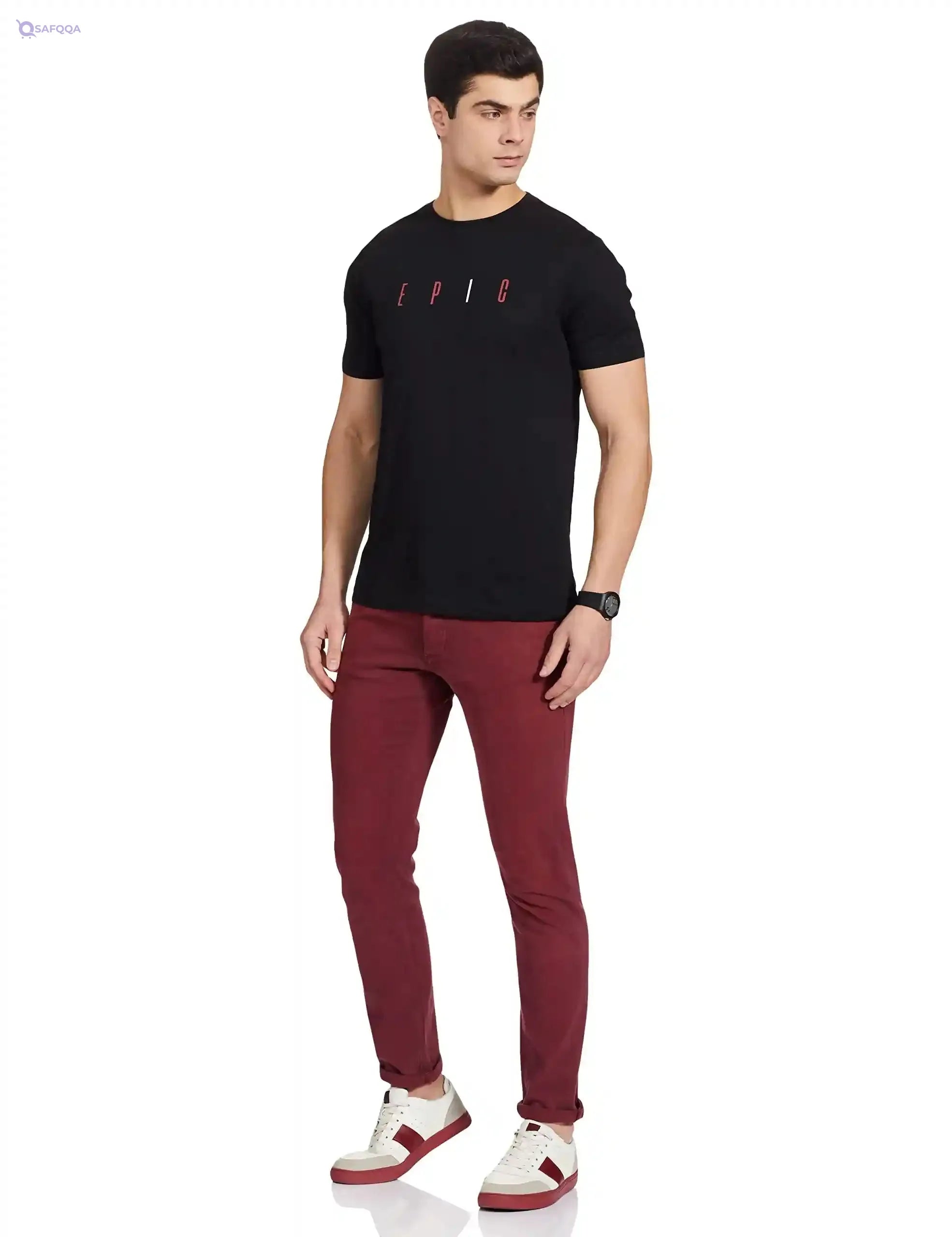 Generic T-Shirts For Men Soft and breathable fabric for all-day comfort - Safqqa