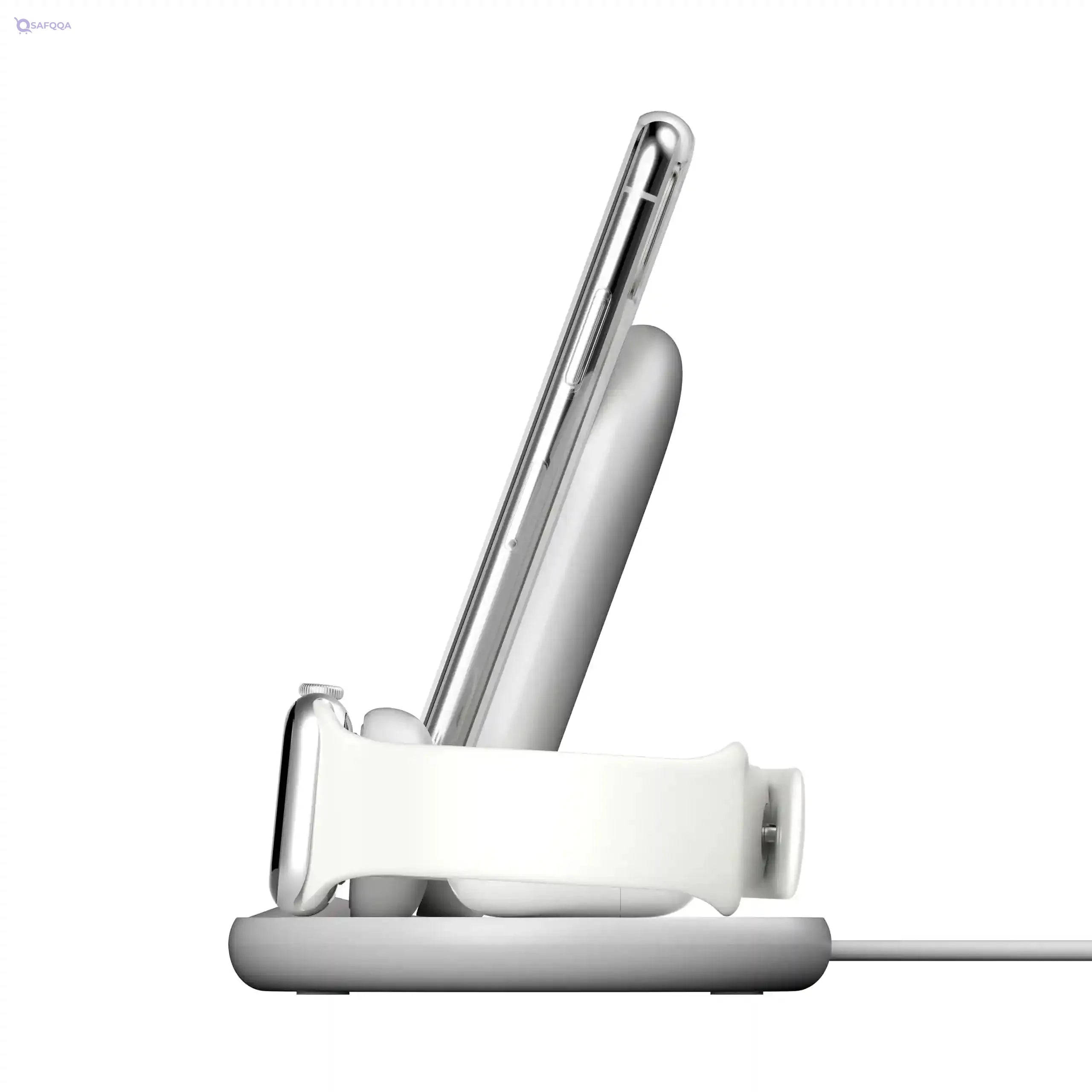 Belkin 3-in-1 Wireless Charger – 7.5W Charging Station for iPhone, Apple Watch & AirPods - Safqqa