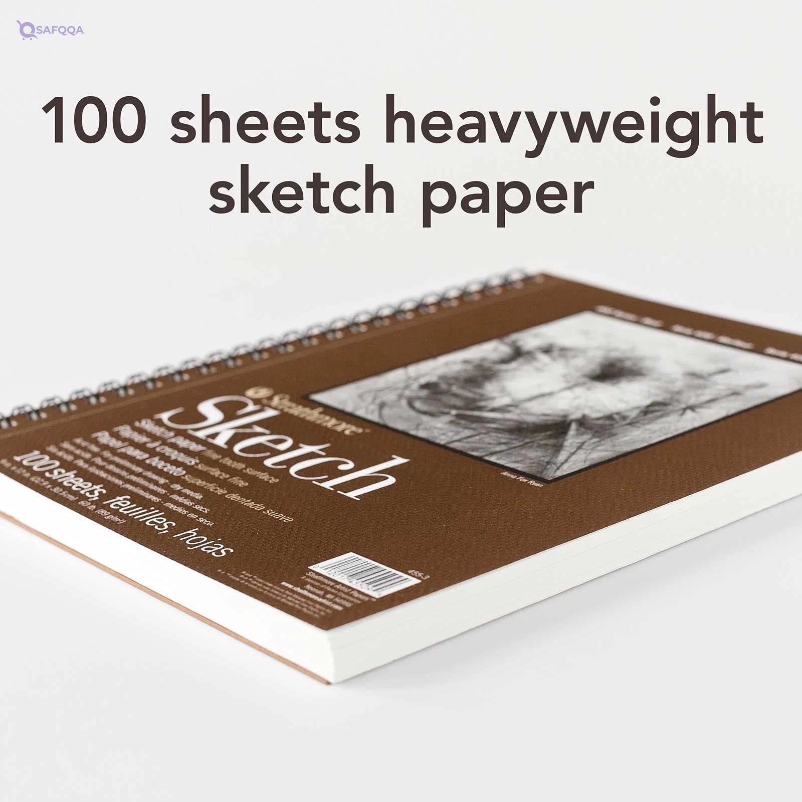 Strathmore 400 Series Sketch Pad – 9 x 12 Inches, 100 Sheets, Wire Bound - Safqqa