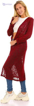 JAMILA Women’s Long Open Neck Cardigan Sweater - Safqqa