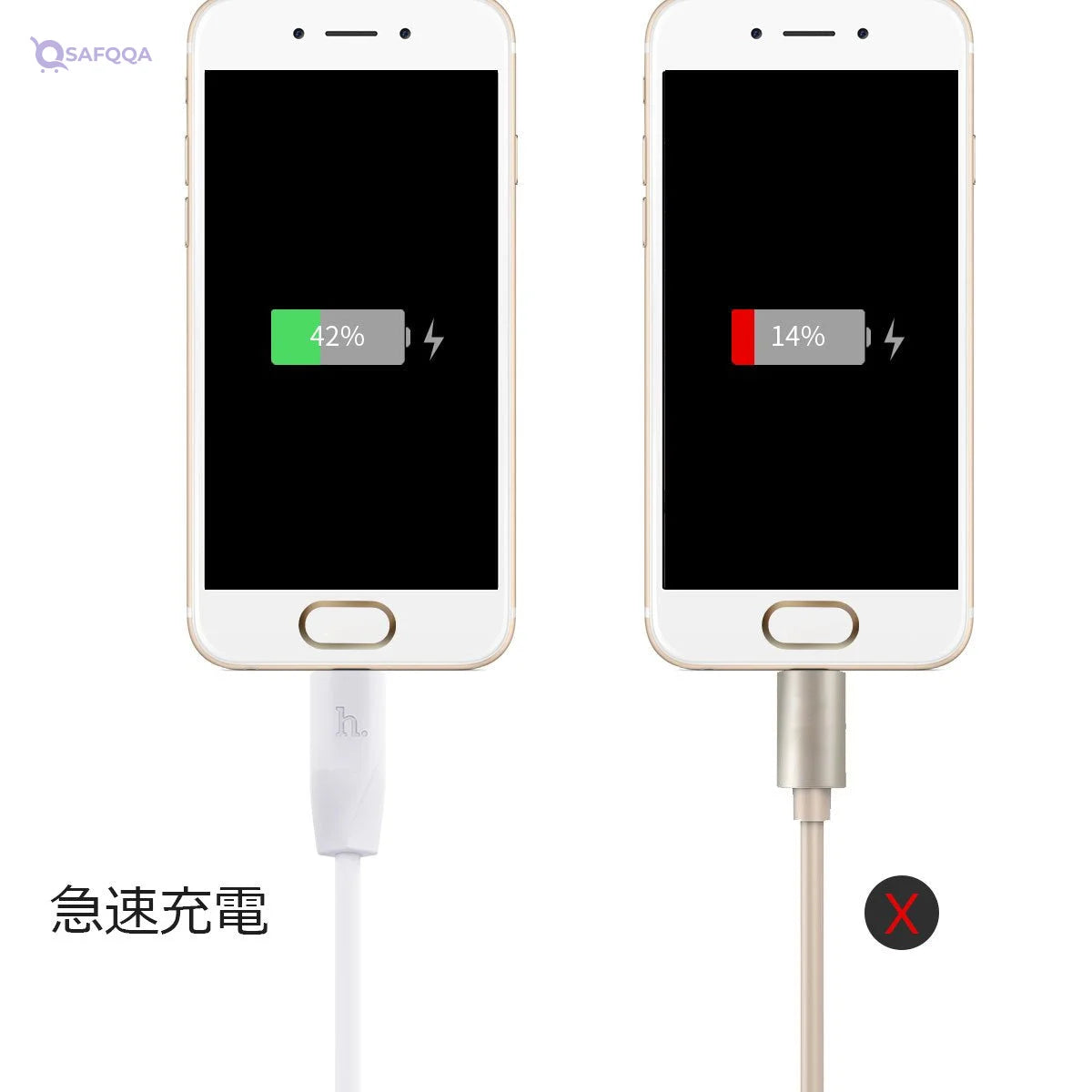 Hoco - charging cable ,Compatible With Samsung Huawei Xiaomi Oppo - Safqqa
