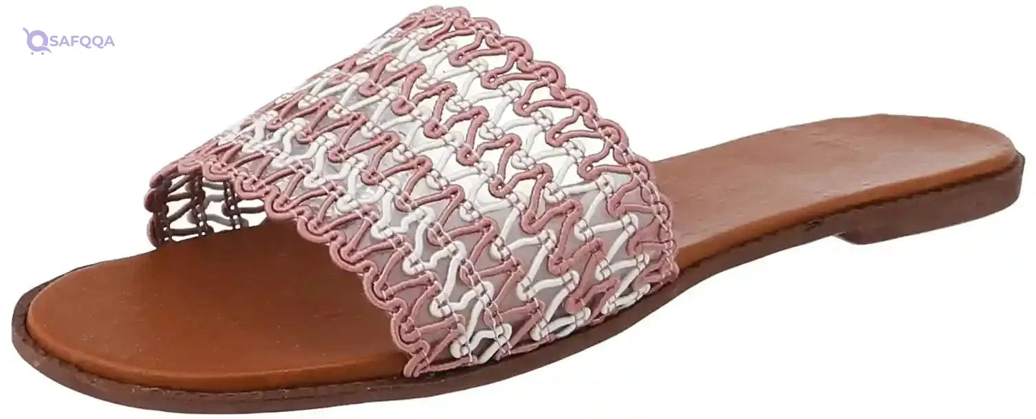 sway 1 c.m slippers,cotton lace fabric strap - Safqqa Egypt