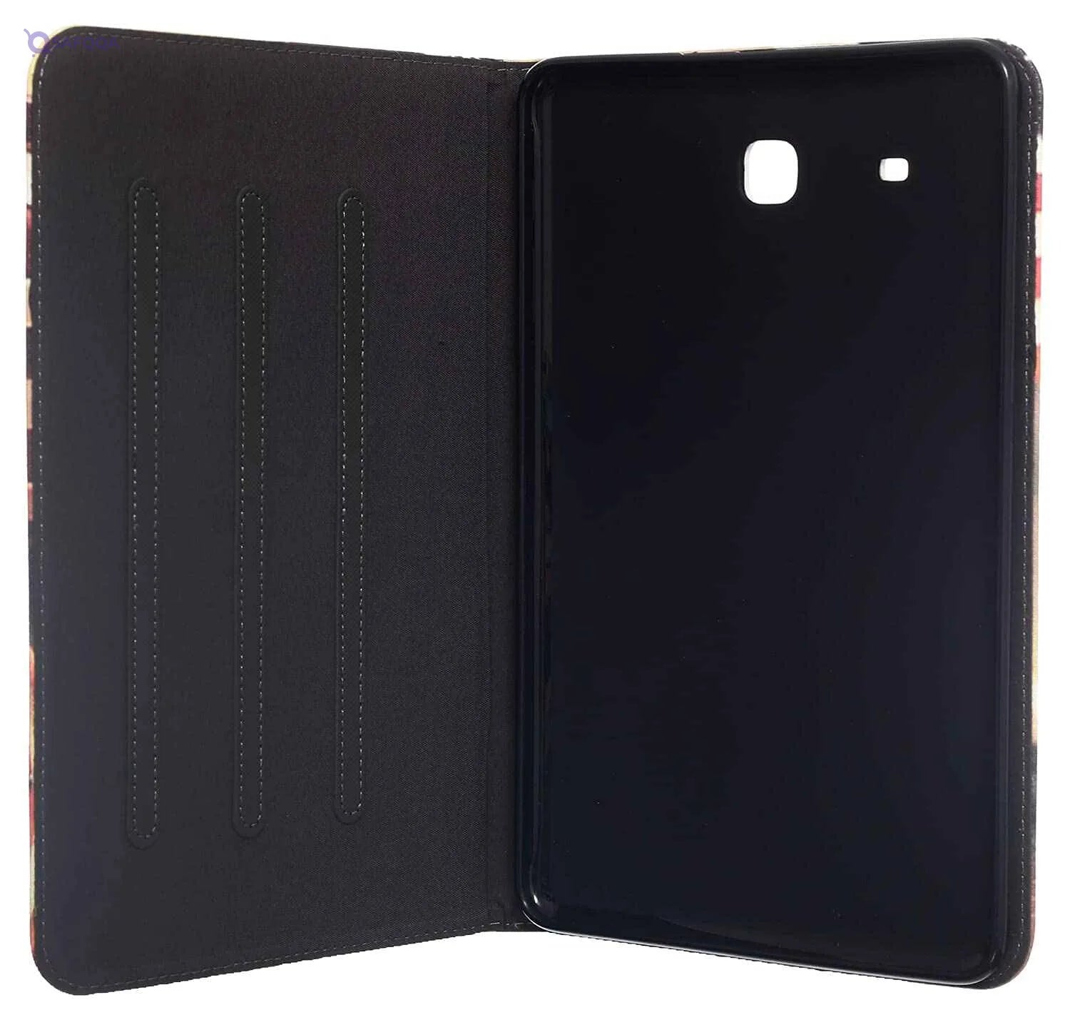 Fashion Case 360 Degree Full Protection Printed Leather Tablet Case for Samsung Galaxy T560, 9.6 inches - Multi Color - Safqqa Egypt