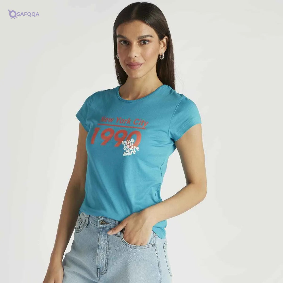 Splash Basic Tshirt For Women, -size: 14 - Safqqa Egypt