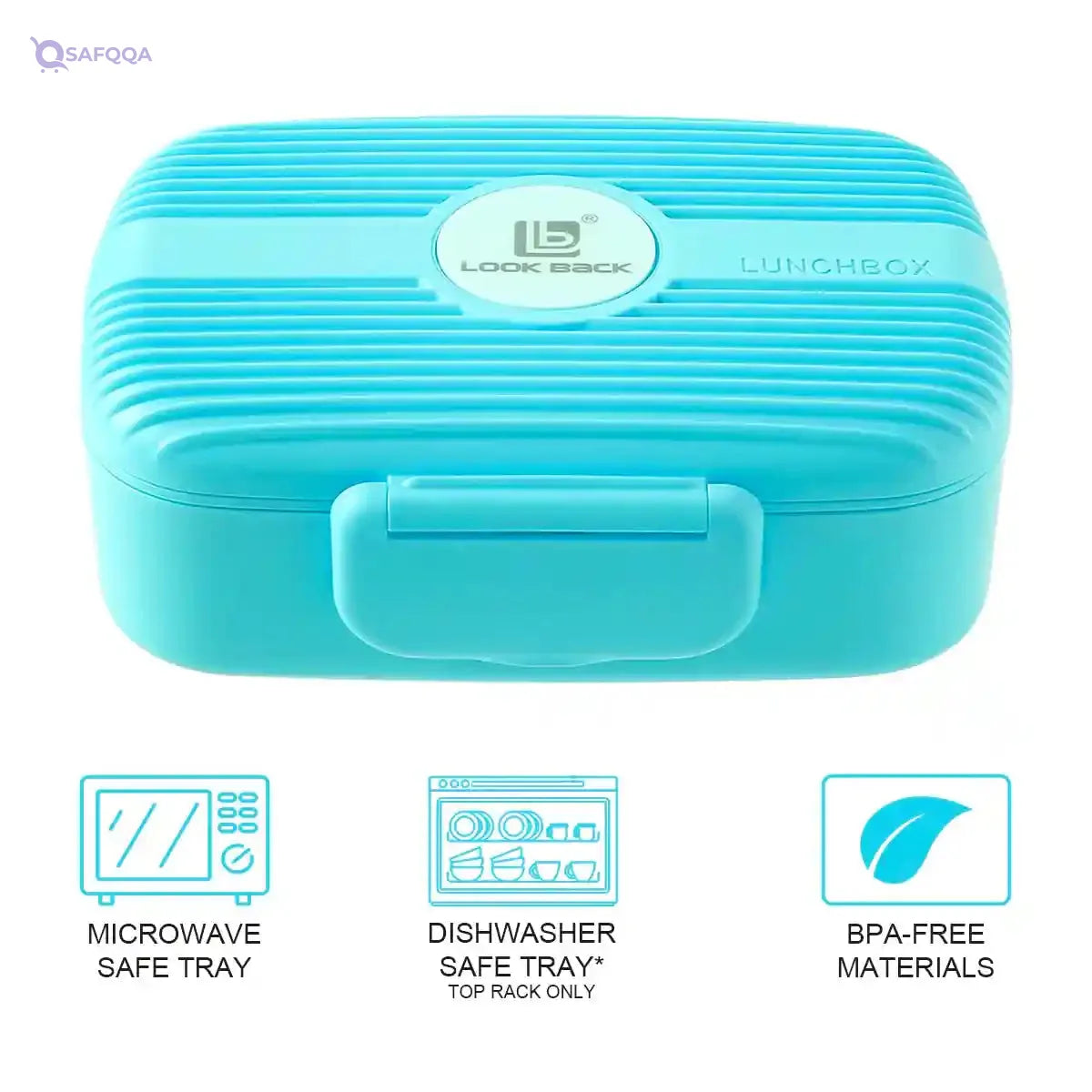 Plaman Lunch Box with compartments, Kids Lunch Box , bento Box Sustainable Leak-Proof, Lunch Box with Cutlery Kindergarten, Salad Box to go for School/Work/Picnic Trips - Safqqa
