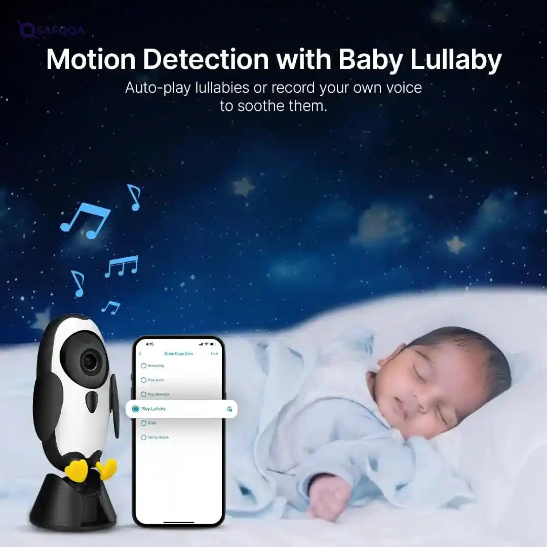 Qubo Smart Baby Camera – 1080P HD WiFi Monitor with Cry Alert & Two-Way Audio - Safqqa